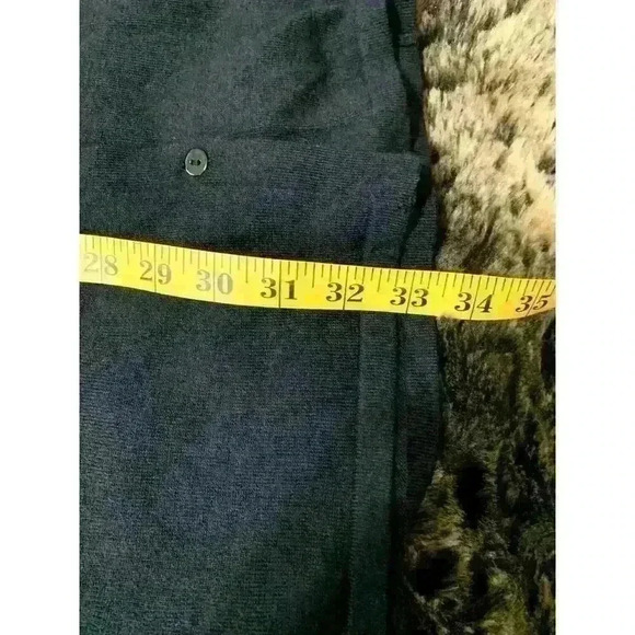 J. Jill Cardigan Size Large Black Wool Blend Button up Long sleeve Lagenlook - Picture 4 of 9